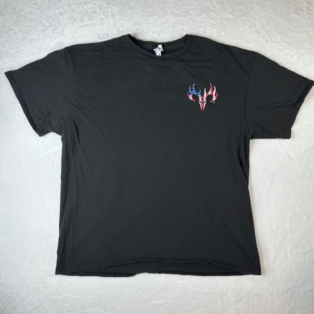 Buck Wear Mens XL Black Stand For The Flag Kneel For The Cross T-Shirt Patriotic